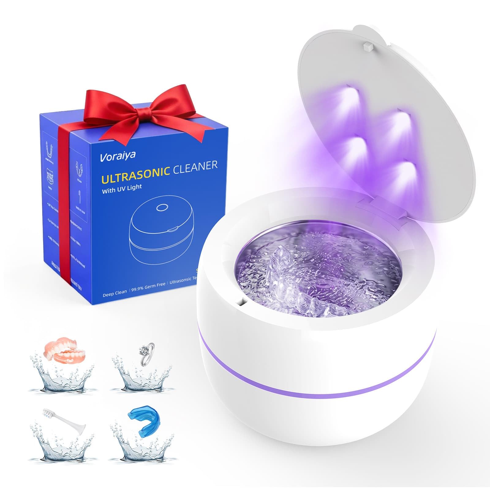 Amazon.com : Voraiya Ultrasonic Retainer Cleaner Machine 4 U-V